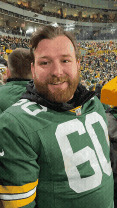 Man In Green Jersey Number 60 GIF