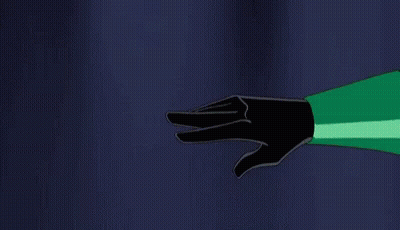 Man In Green Lantern Costume Pointing GIF