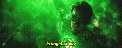 Man In Green Lantern Costume Saying In Brightest Day GIF