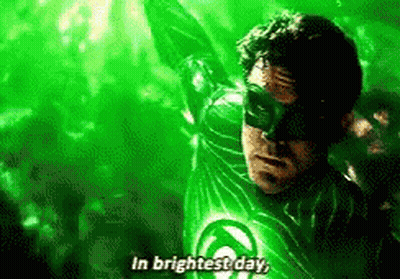 Man In Green Lantern Costume Says In Brightest Day GIF