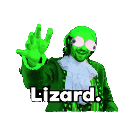 Man In Green Lizard Costume Sticker