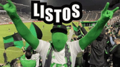 Man In Green Mask And Gloves Saying Listos GIF