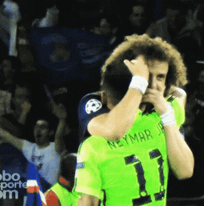 Man In Green Neymar Jersey Wiping Face GIF
