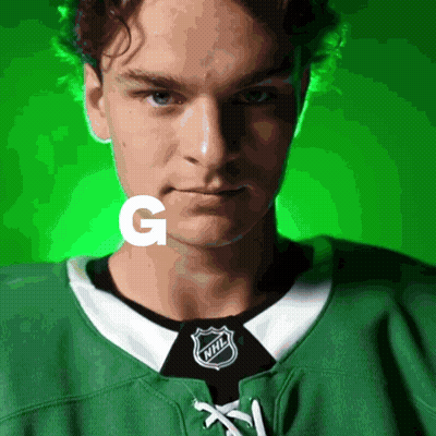Man In Green NHL Jersey With Letter G GIF