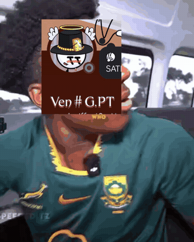 Man In Green Nike Shirt With Ven # G.pt Cartoon GIF