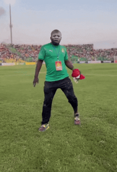 Man In Green Puma Shirt GIF