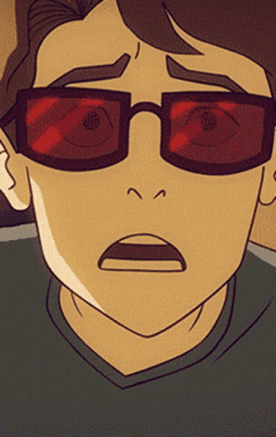 Man In Green Shirt And Red Glasses GIF