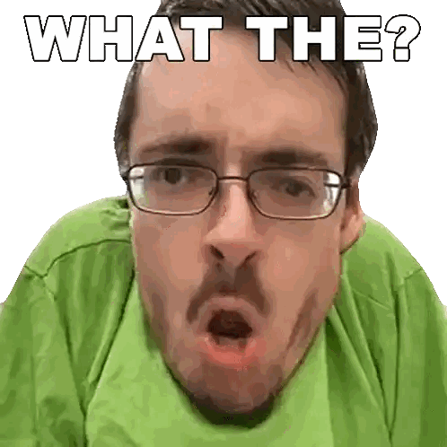 Man In Green Shirt Asking What Sticker