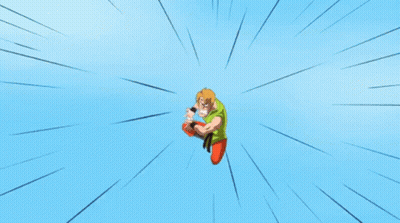 Man In Green Shirt Holding Blue Ball GIF