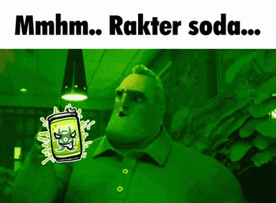 Man In Green Shirt Holding Rakter Soda Can GIF