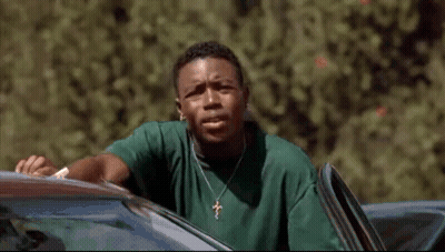 Man In Green Shirt Pushes Woman Out Of Car GIF
