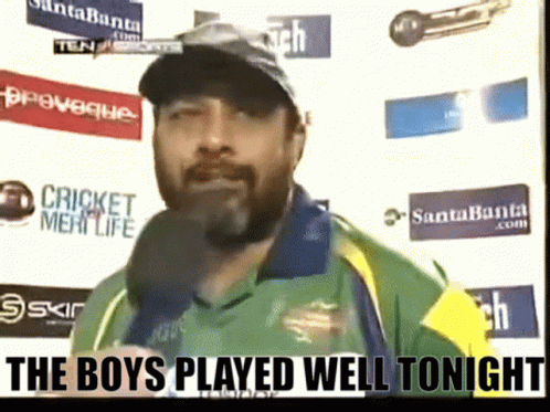 Man In Green Shirt Saying Boys Played Well GIF