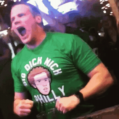 Man In Green Shirt Saying Dick Nich Philly GIF