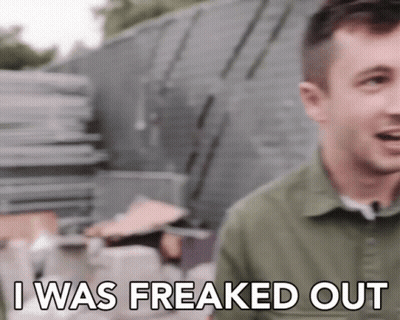 Man In Green Shirt Saying I Was Freaked Out GIF