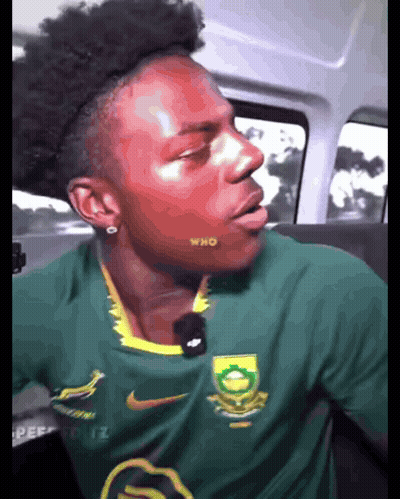 Man In Green Shirt Saying Who GIF