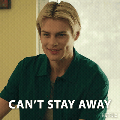 Man In Green Shirt Says Can't Stay Away GIF