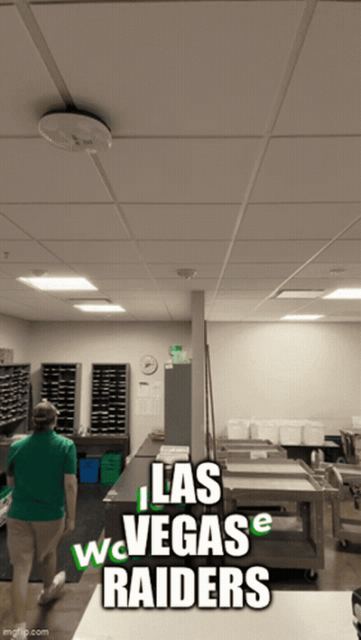 Man In Green Shirt Walking Las Vegas Raiders GIF
