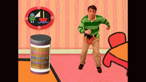 Man In Green Striped Shirt Dancing GIF
