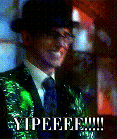 Man In Green Suit And Top Hat Yipeeee GIF