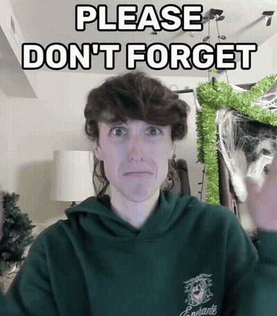 Man In Green Sweatshirt Saying Please Don't Forget GIF