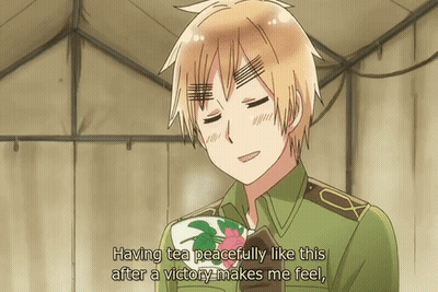 Man In Green Uniform Says Having Tea Peacefully After Victory Makes Me Feel GIF