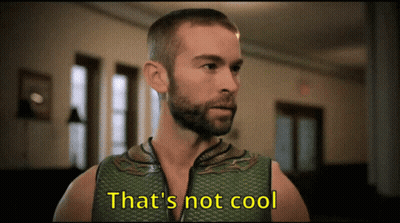 Man In Green Vest Saying Not Cool GIF