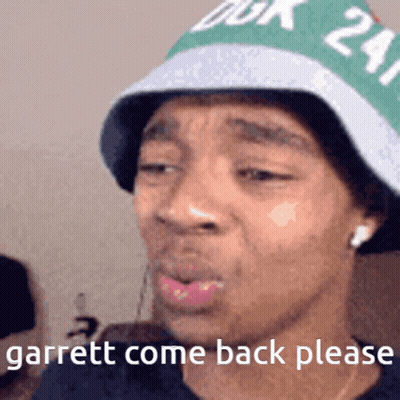Man In Green White Hat Garrett Come Back Please GIF