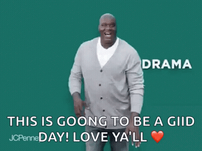 Man In Grey Cardigan Dancing Saying This Is Going To Be A Good GIF