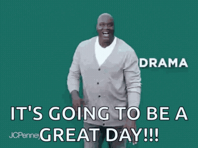 Man In Grey Cardigan It's Going To Be A Great Day!!! GIF