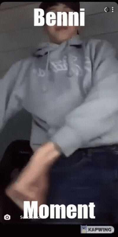 Man In Grey Hoodie Dancing Benni Moment GIF