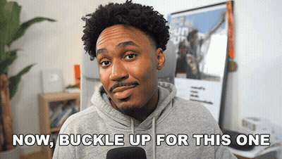 Man In Grey Hoodie Saying Now Buckle Up For This One GIF