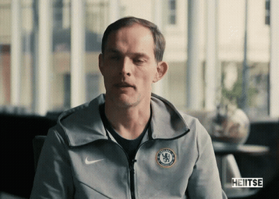 Man In Grey Nike Jacket With Chelsea Logo GIF