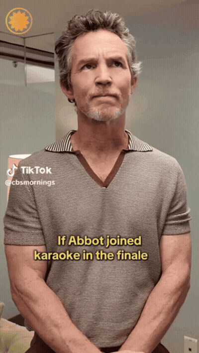 Man In Grey Shirt Says If Abbot Joined Karaoke In The Finale GIF