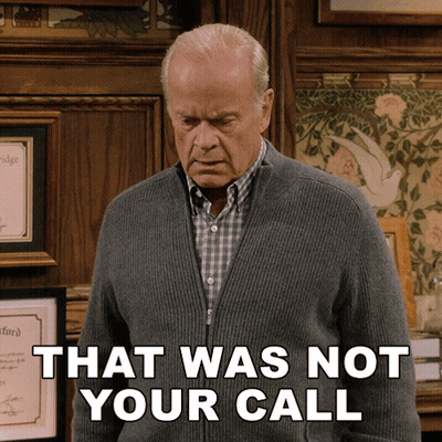 Man In Grey Sweater That Was Not Your Call GIF