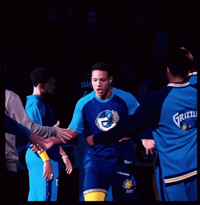 Man In Grizzlies Jersey Shaking Hands GIF