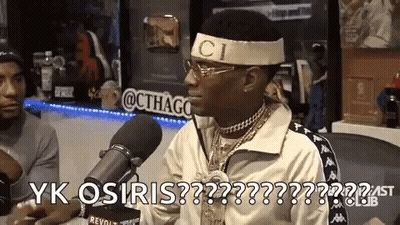 Man In Gucci Headband At Microphone GIF