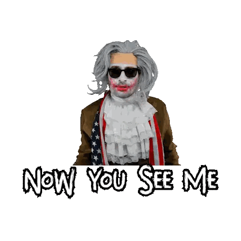 Man In Halloween Costume Saying Now You Don T Sticker