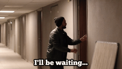 Man In Hallway I'll Be Waiting GIF