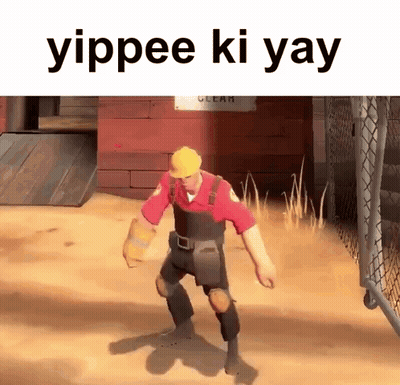Man In Hard Hat Dancing Yippee Ki Yay GIF