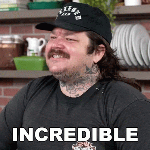 Man In Harley Davidson Hat And Shirt GIF