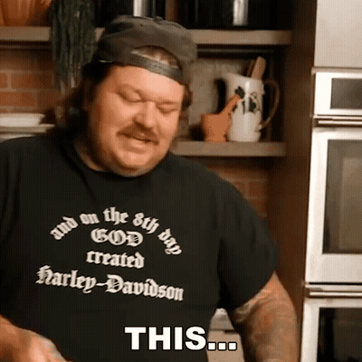 Man In Harley Davidson Shirt Says This GIF