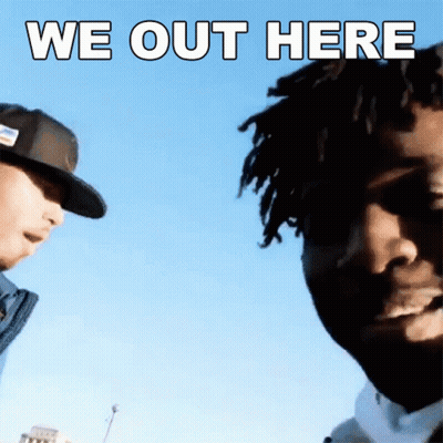 Man In Hat And Another Saying We Out Here GIF
