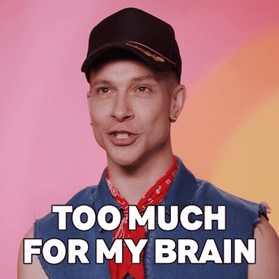 Man In Hat And Bandana Too Much For My Brain GIF