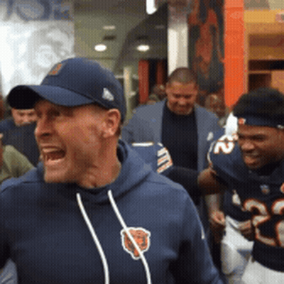 Man In Hat And Bear Sweatshirt Screaming GIF