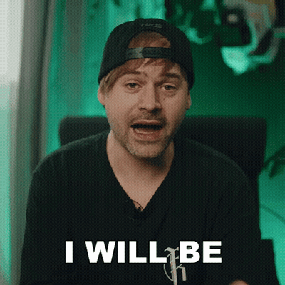 Man In Hat And Black Shirt Says I Will Be GIF