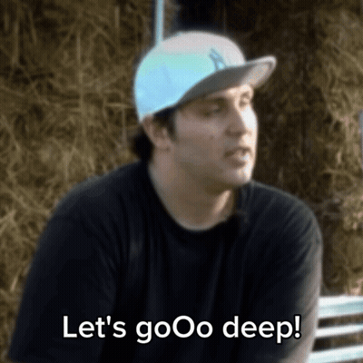 Man In Hat And Black Shirt Says Let's Goooo Deep GIF