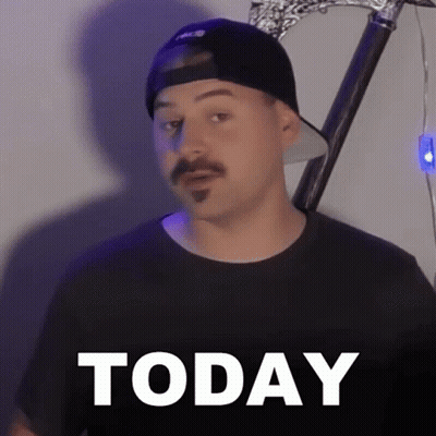 Man In Hat And Black Today Shirt GIF