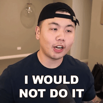 Man In Hat And Blue Shirt Saying I Would Not Do It GIF