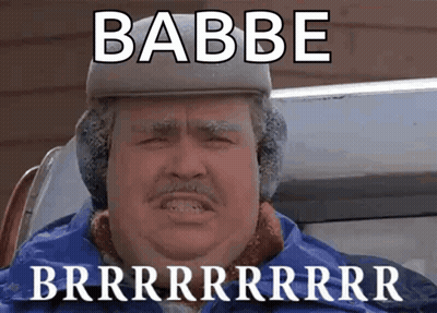 Man In Hat And Ear Muffs Saying Babbe Brrrrrrrr GIF