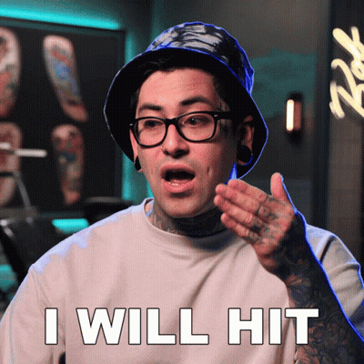Man In Hat And Glasses Says I Will Hit GIF